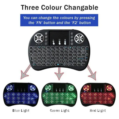Mini Bluetooth Keyboard and Touch-pad Mouse - Black